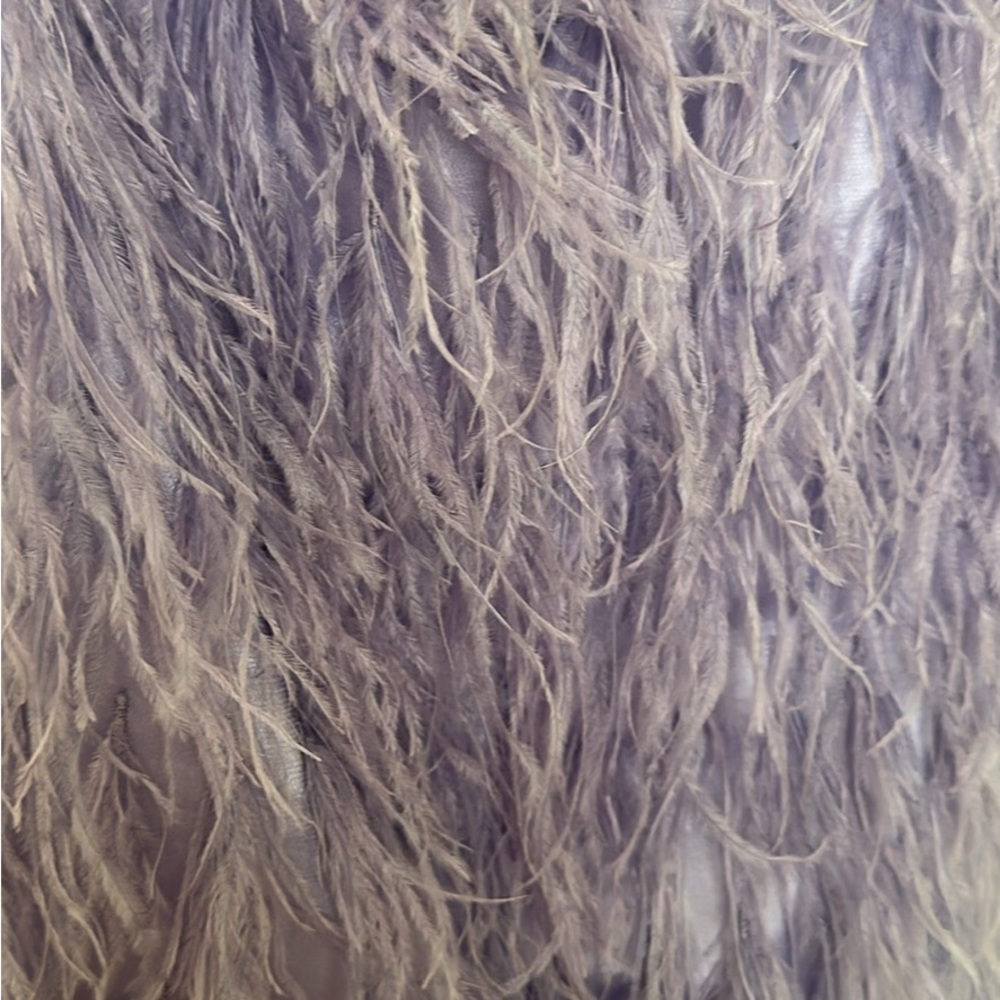 Lavender Lilac Feathered Mini Feather Formal Sue Wong Bridal Nocturne - Picture 5 of 7